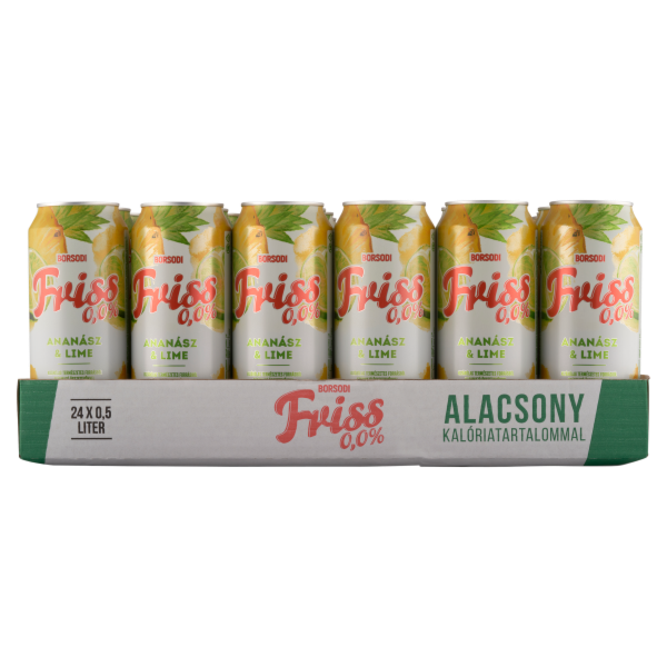 Friss Ananász-Lime 0% 0.5 L dobozos DRS