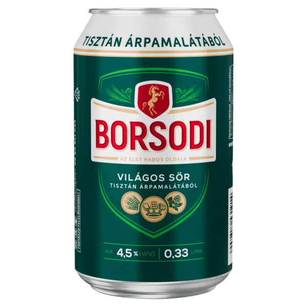 Borsodi 0.33 L dobozos DRS