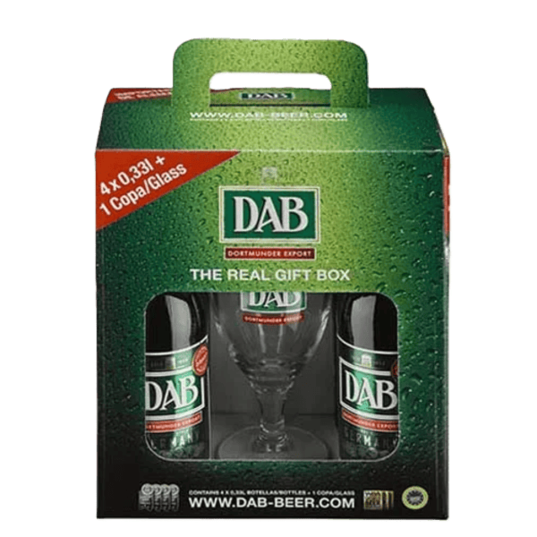 DAB Original 4 x 0.33 L palackos + 1 pohár PACK DRS