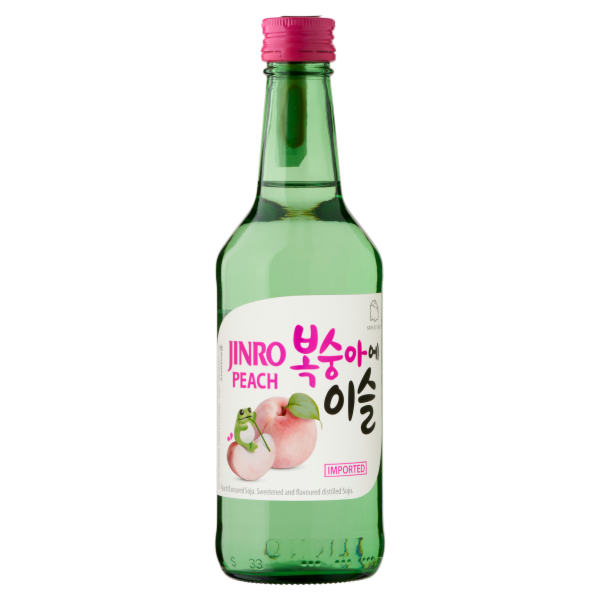 Jinro Chamisul Peach Soju 0.35 L palackos DRS