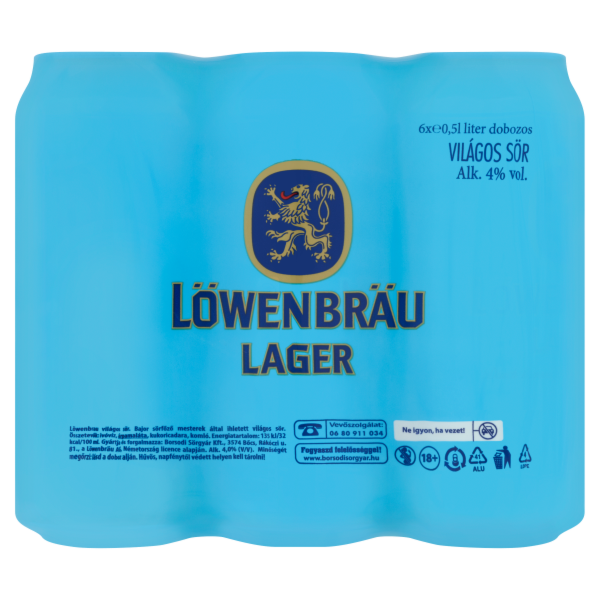Löwenbräu MP 6 x 0.5 L dobozos DRS