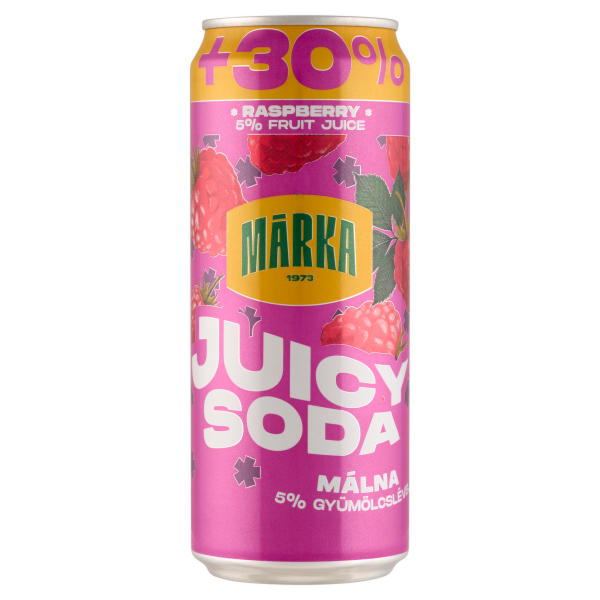 Márka Juicy Soda Málna 0.33 L dobozos DRS
