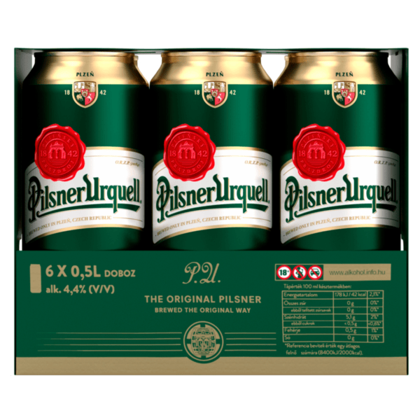 Pilsner Urquell MP 6 x 0.5 L dobozos DRS