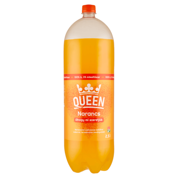 Queen Narancs Cukorral 2.5 L PET DRS
