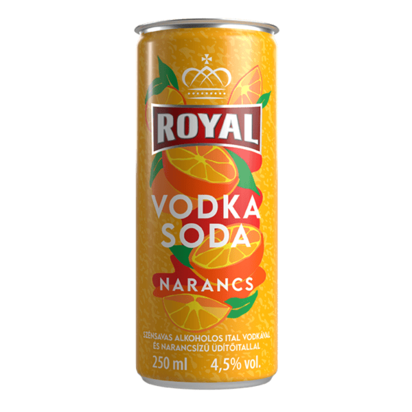 Royal Vodka Soda Narancs 0.25 L dobozos DRS