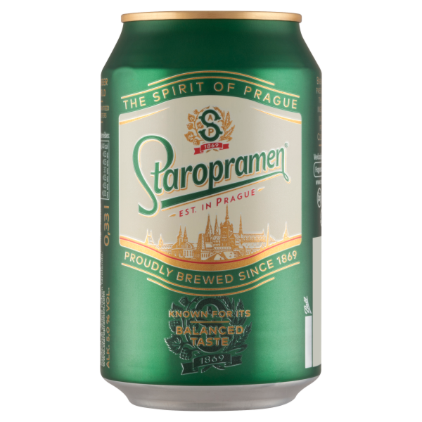 Staropramen 0.33 L dobozos DRS