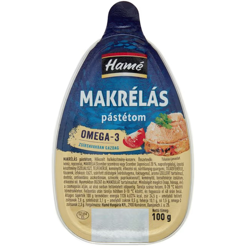 Hamé Makrélás pástétom krém 100g