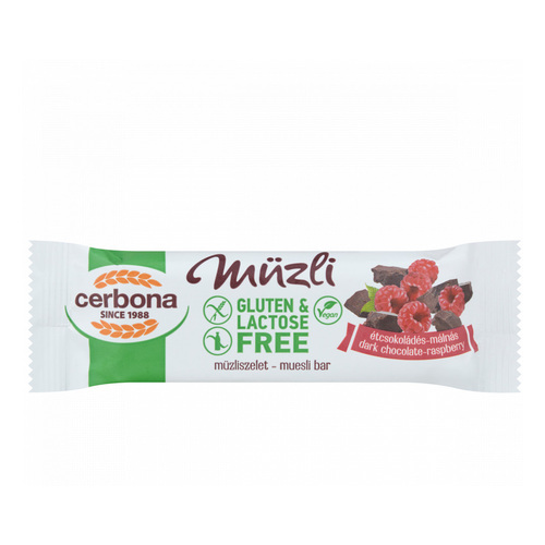 Cerbona Gm étcsokis-málnás műzli 35g