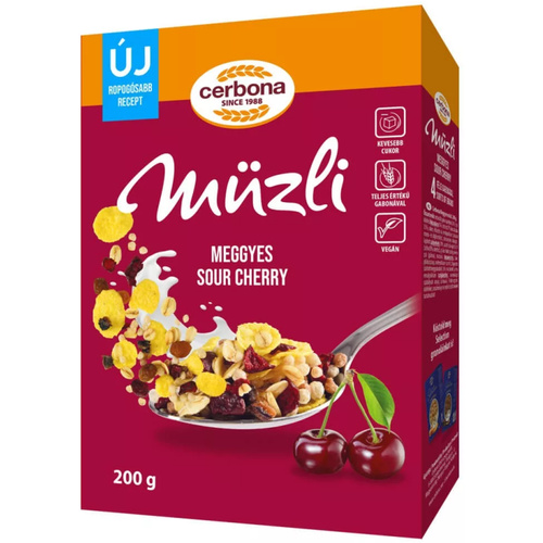 Cerbona Müzli Meggyes 200 g