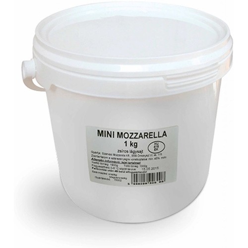 Mozzarella Szarvasi mini 1kg Vödrös