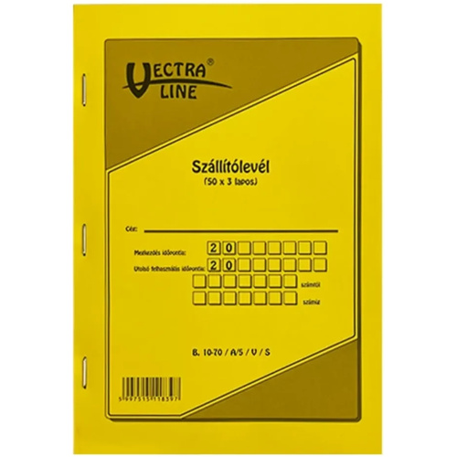 Szállítólevél B.10-70/V/S Vectra50x3p