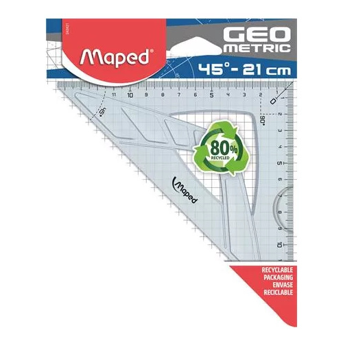Vonalzó műanyag Maped 45 fokos cm