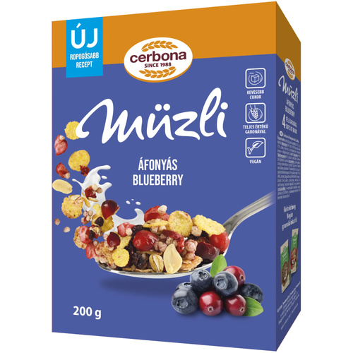 Cerbona Müzli Áfonyás 200 g