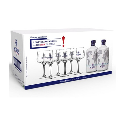 Nordes Gin DD 6 pohár + 2*0.7 DRS