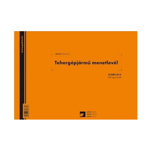 Menetlevél DGJ 21 Pátria A/5