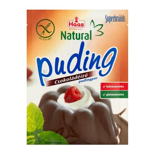 Haas Natural Csokoládéízű Pudingpor