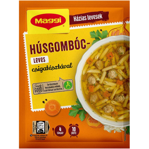 Maggi Húsgombócleves Csigatésztával