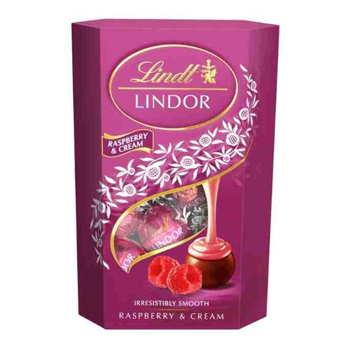 Lindor Raspb.&Cream tejcs. golyó 200g