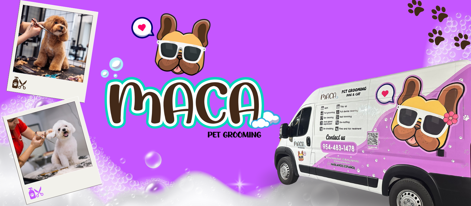 logo MACA PET GROOMING