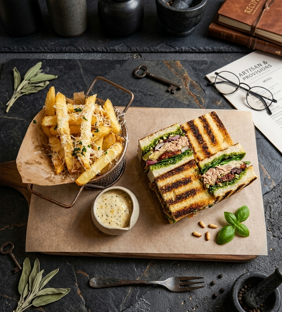 Pesto Tuna Confit Sandwich