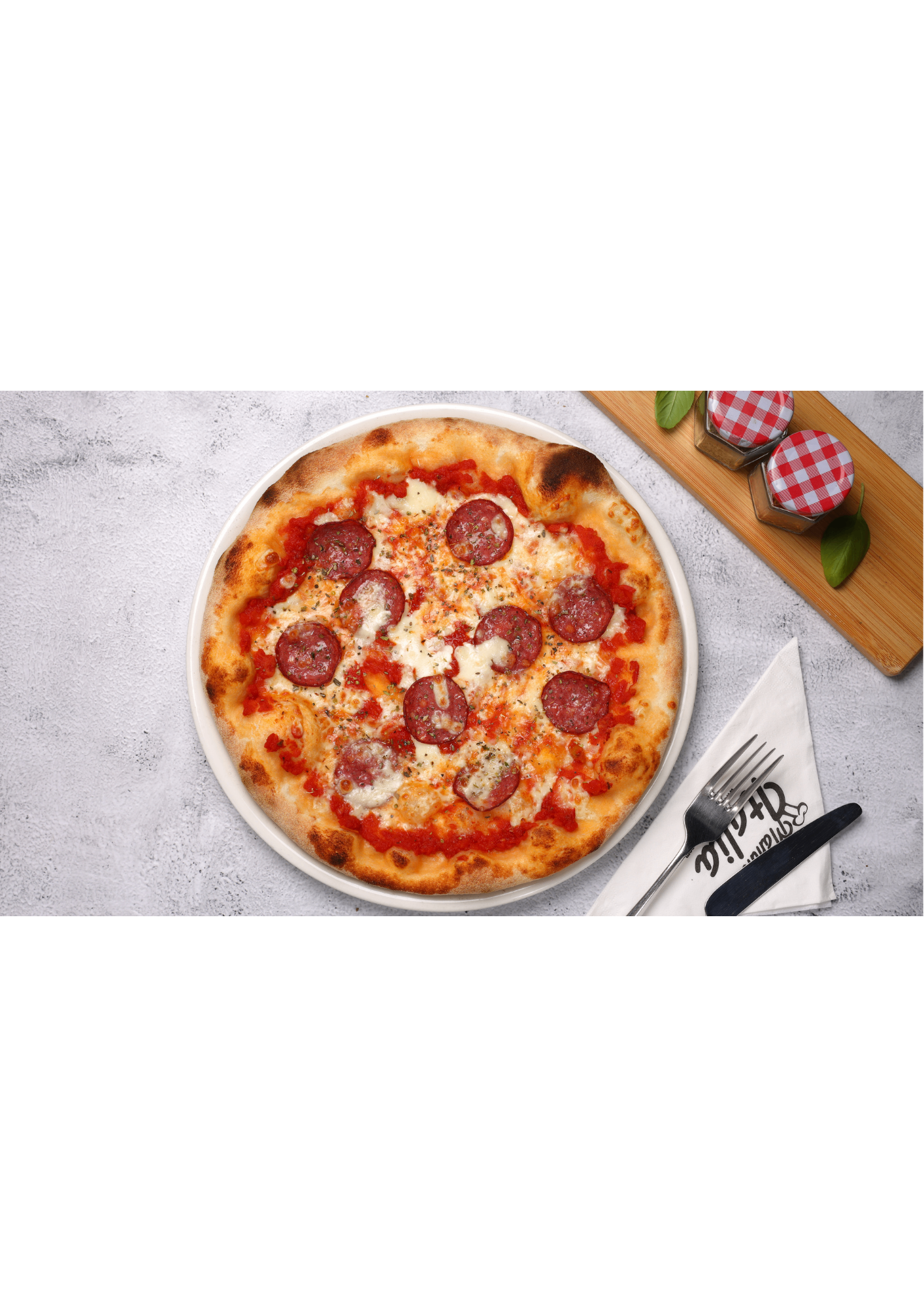 Margherita Pizza, Pollo Picante Pizza, Diavola