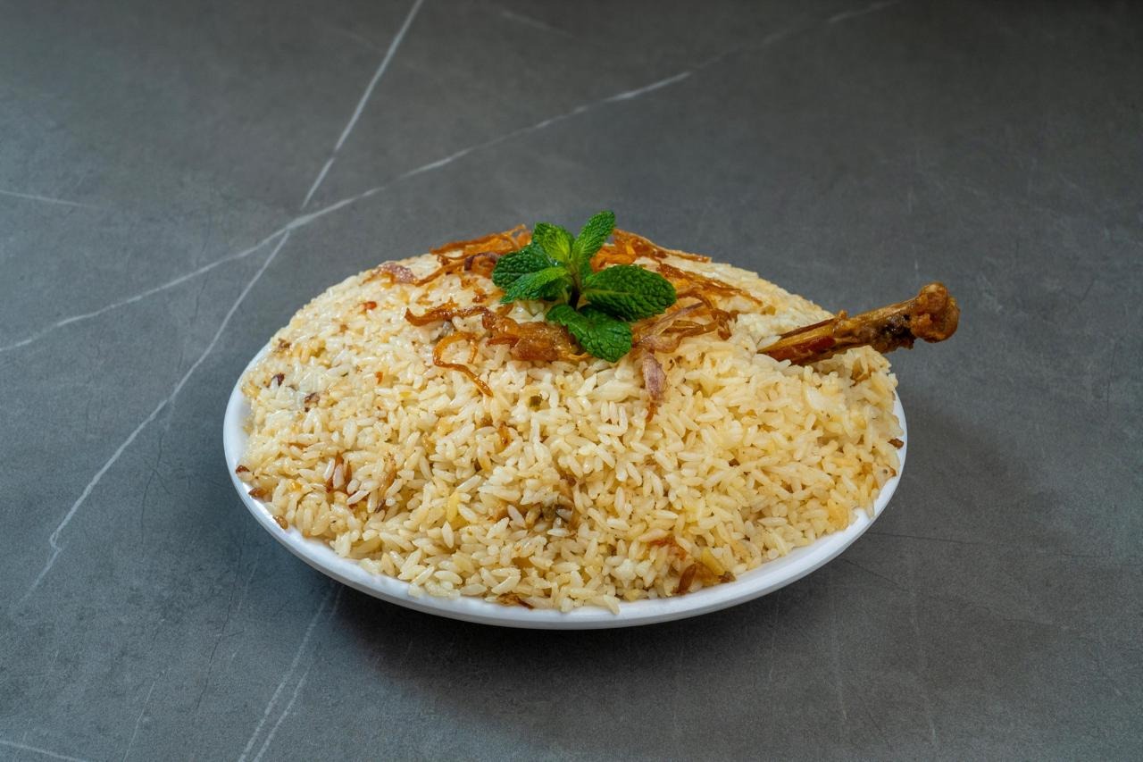 Single pc Chicken Biriyani, Ghee Rice Chicken Curry Combo