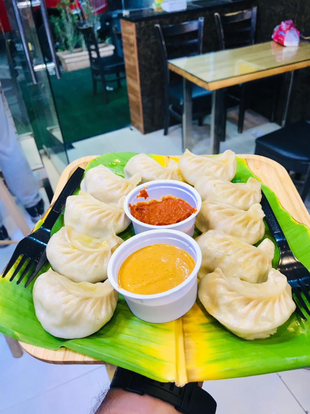 Chicken Fried Rice or Noodles, Shawarma & Watermelon Juice Combo, Momos 5 pcs with Special Sauce