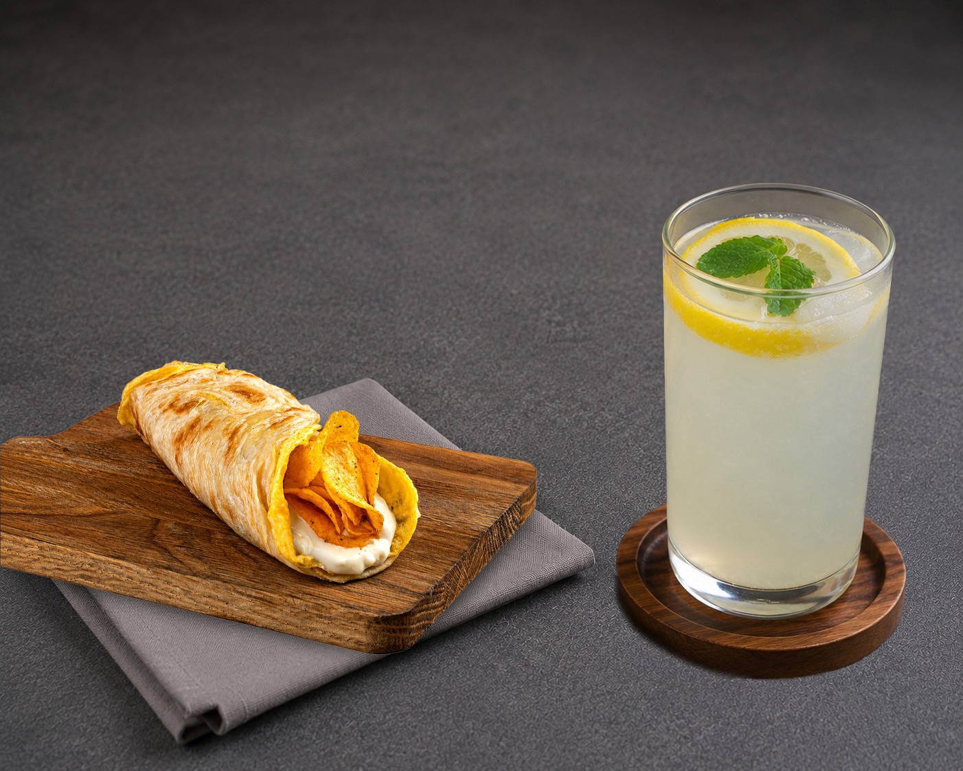 Oman Chips Paratha & Lemon Juice Combo
