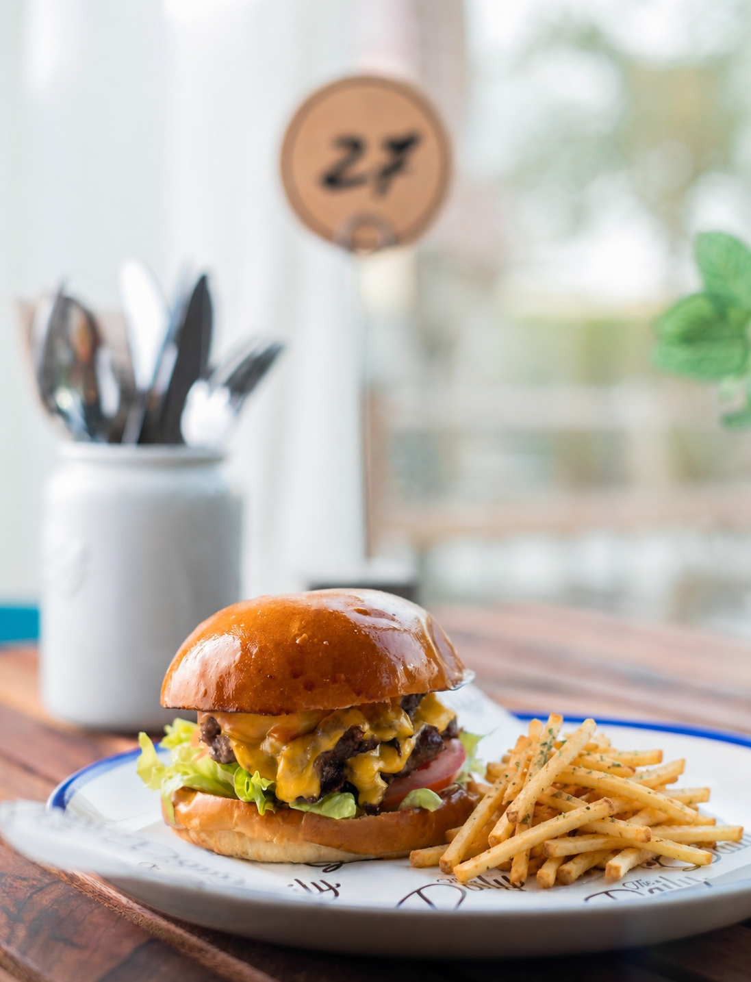 Chicken Burger with Fries