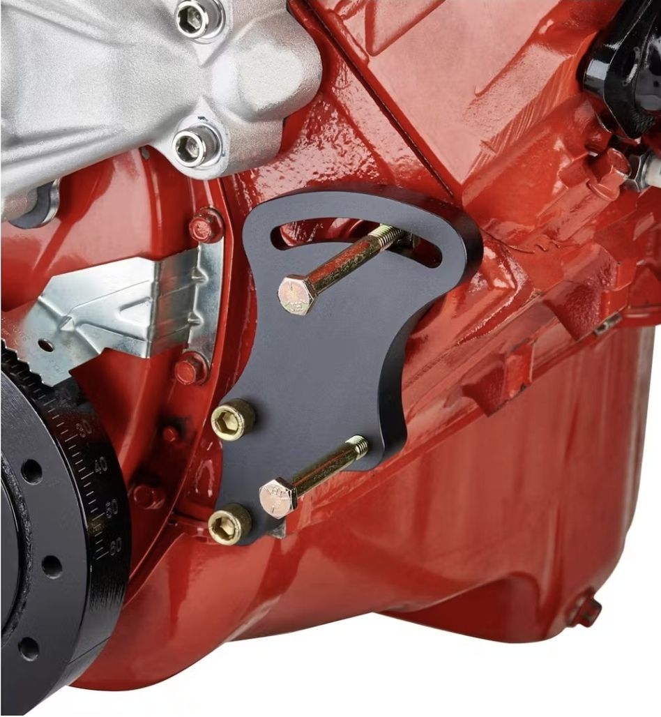 Block Mount Power Steering Pump Bracket, SBC, With Hardware