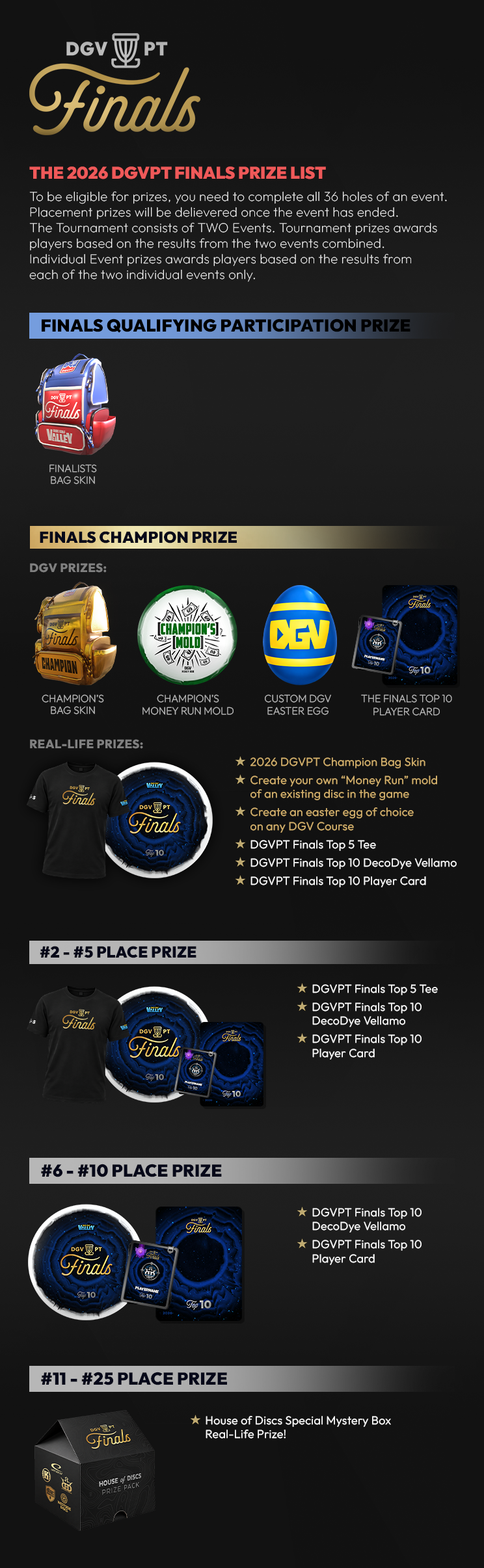 DGVPT The Finals Prize List