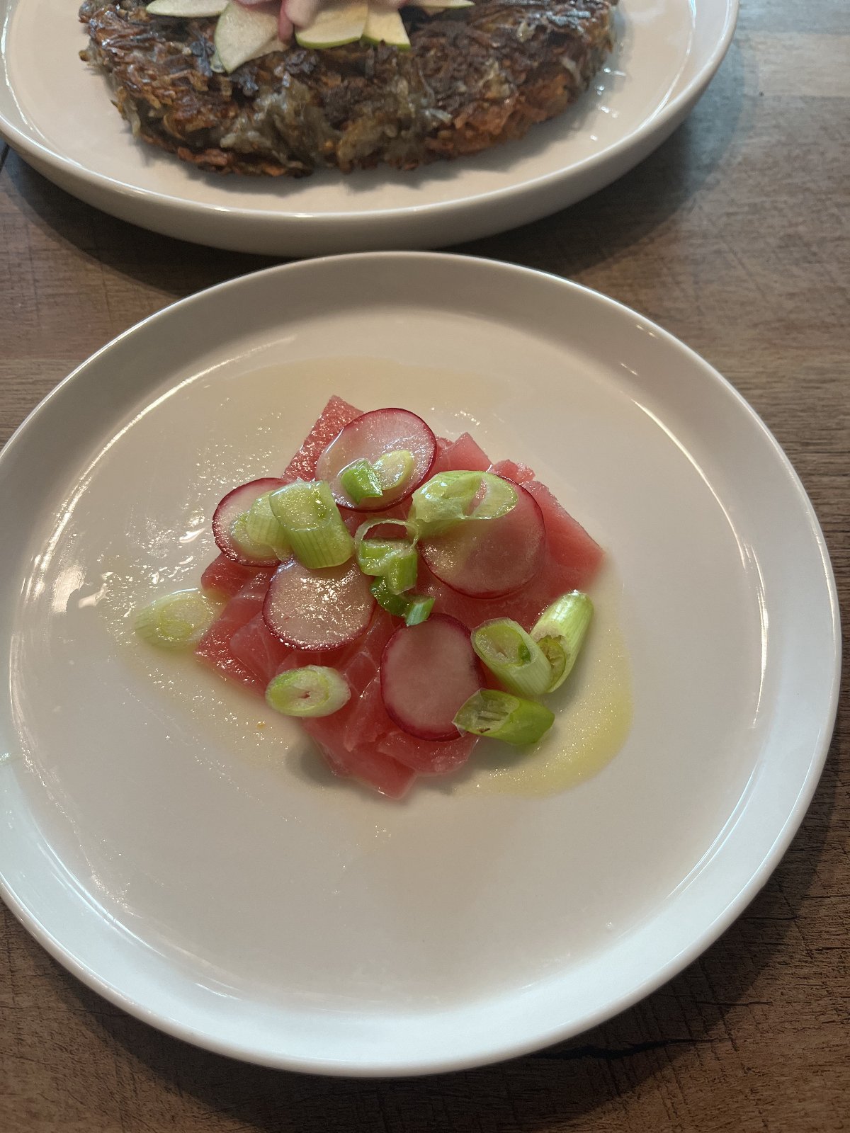 Tuna Crudo with Fresh Coconut-Lime Emulsion and Radish