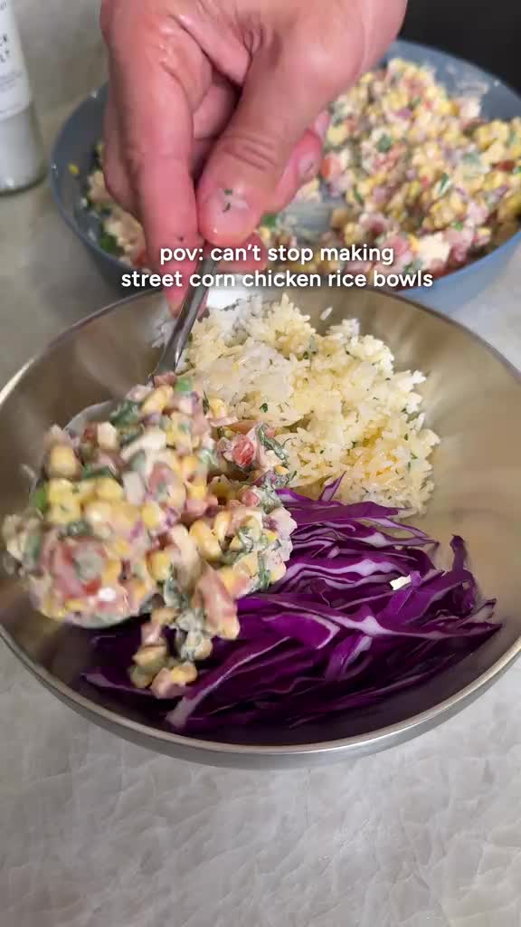 Street Corn Chicken Rice Bowl