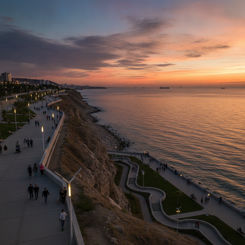 Aktau Caspian Sea Port City Waterfront