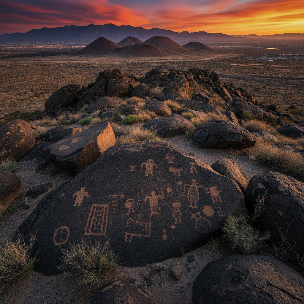 Albuquerque: Pueblo Nations, Sandia Labs, Turquoise Trail, Arts, Petroglyphs, and New Mexican Food