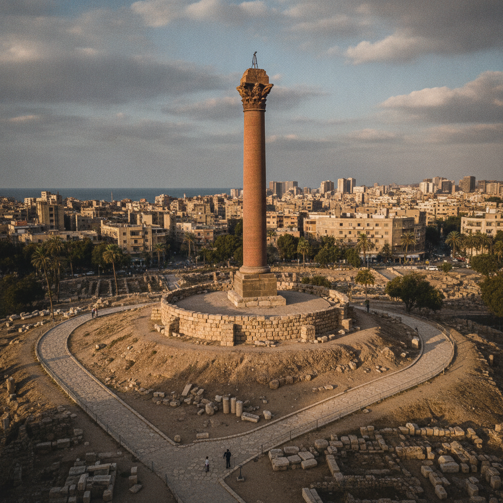 Alexandria Walk: The Pompey Pillar, the Serapeum Platform, the Roman Amphitheatre, and the Complete Ancient Alexandria Walking Circuit