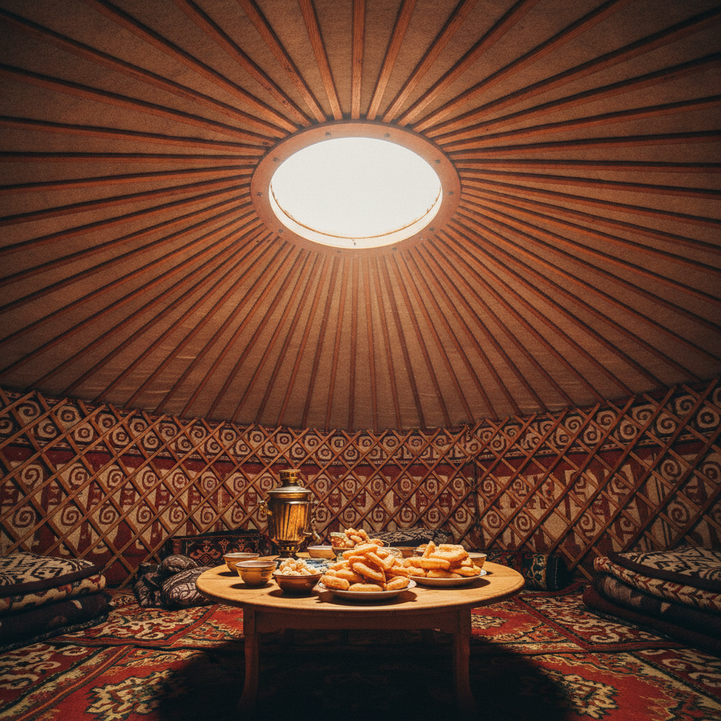 The Aiytys Improvised Verse Duel Between Kazakh Akyns Named UNESCO Intangible Heritage in 2015, the Shyrdak Reverse-Applique Felt Carpet Where Two Interlocking Colors Cut Simultaneously Fit Each Other Exactly & the ALMA Mountain Bike Trail Descending 1,300m in 18km Above Almaty