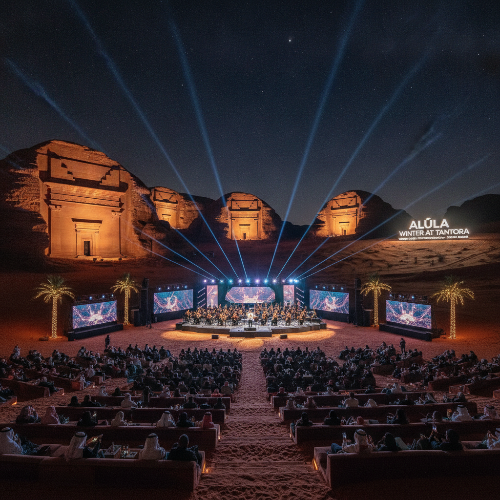 AlUla Arts: The Winter at Tantora Festival, the Desert Arts Scene, the Maraya Concerts, and Saudi Arabia Vision 2030 Cultural Transformation