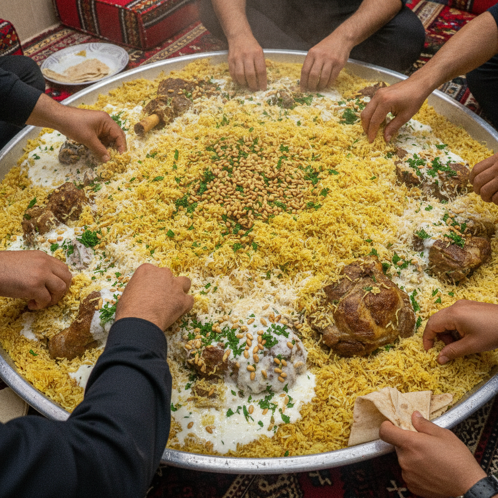 Amman's Food & Culture: Mansaf by Hand, Palestinian Knafeh & Rome's Best Ruins at Jerash