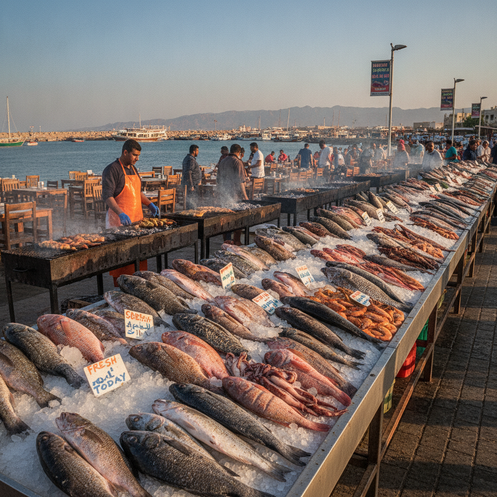 Aqaba Food: The Seaside Fish Market, the Red Sea Seafood, the Mezze Tradition, and the Most Culinarily Relaxed Single Jordan Coastal City