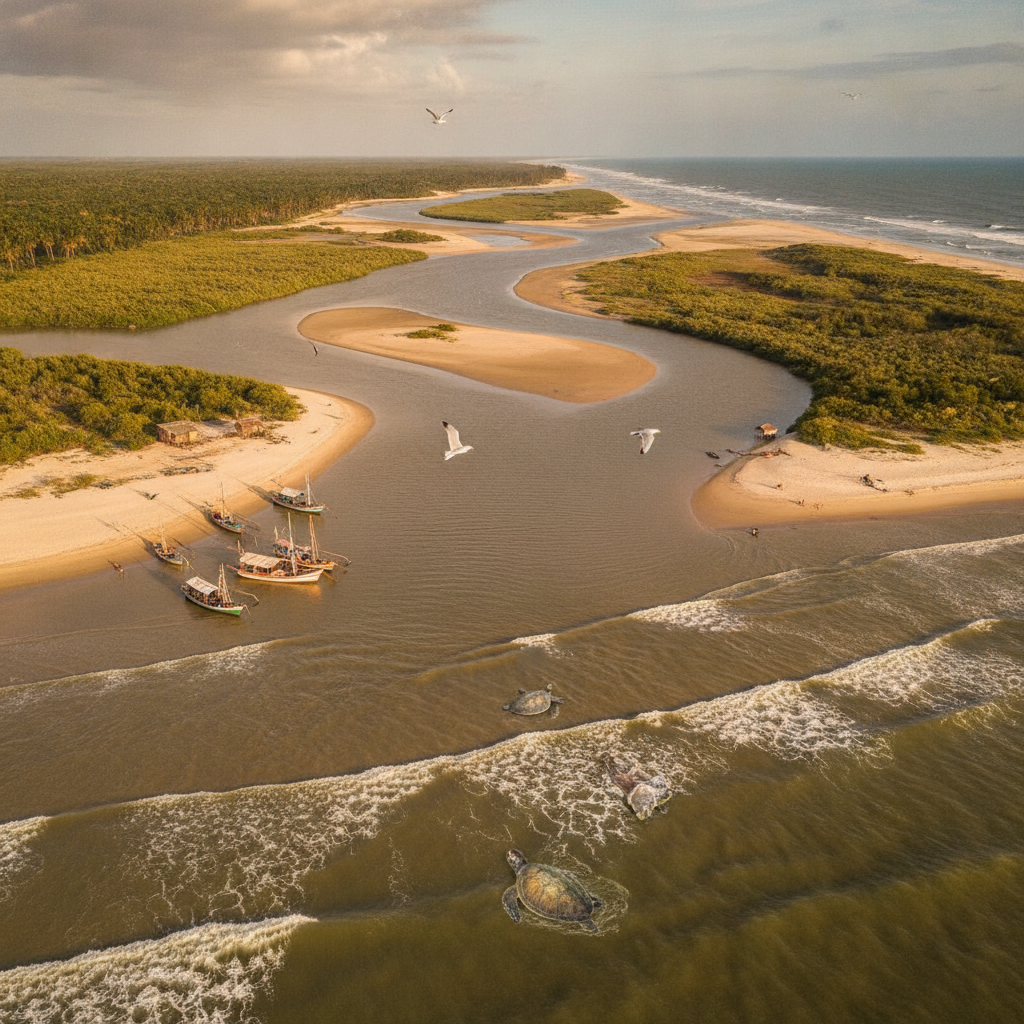 São Francisco River Delta: Where the Great River Meets the Sea