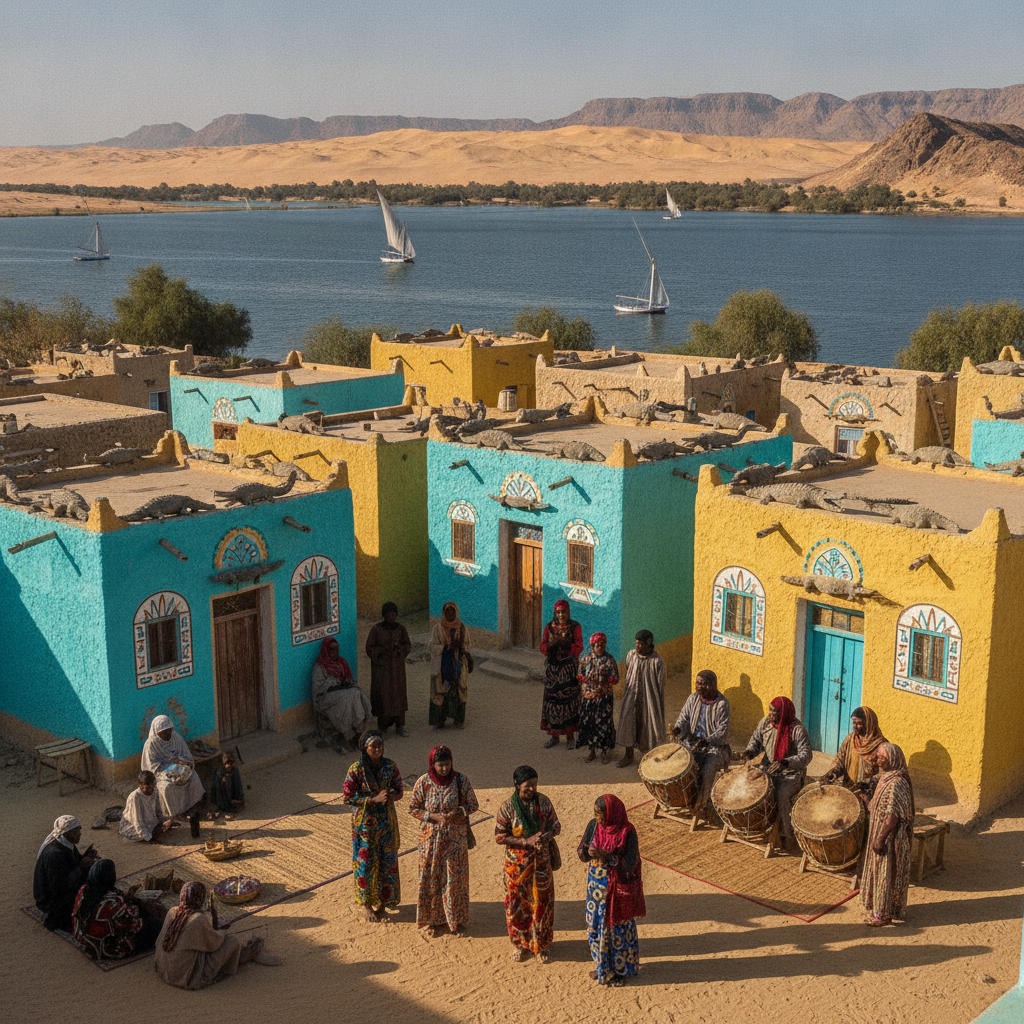 Aswan Nubian Culture: The Nubian Heritage, Music, Food, the Colorful Architecture, and the Most Distinctively African Single Egyptian Community