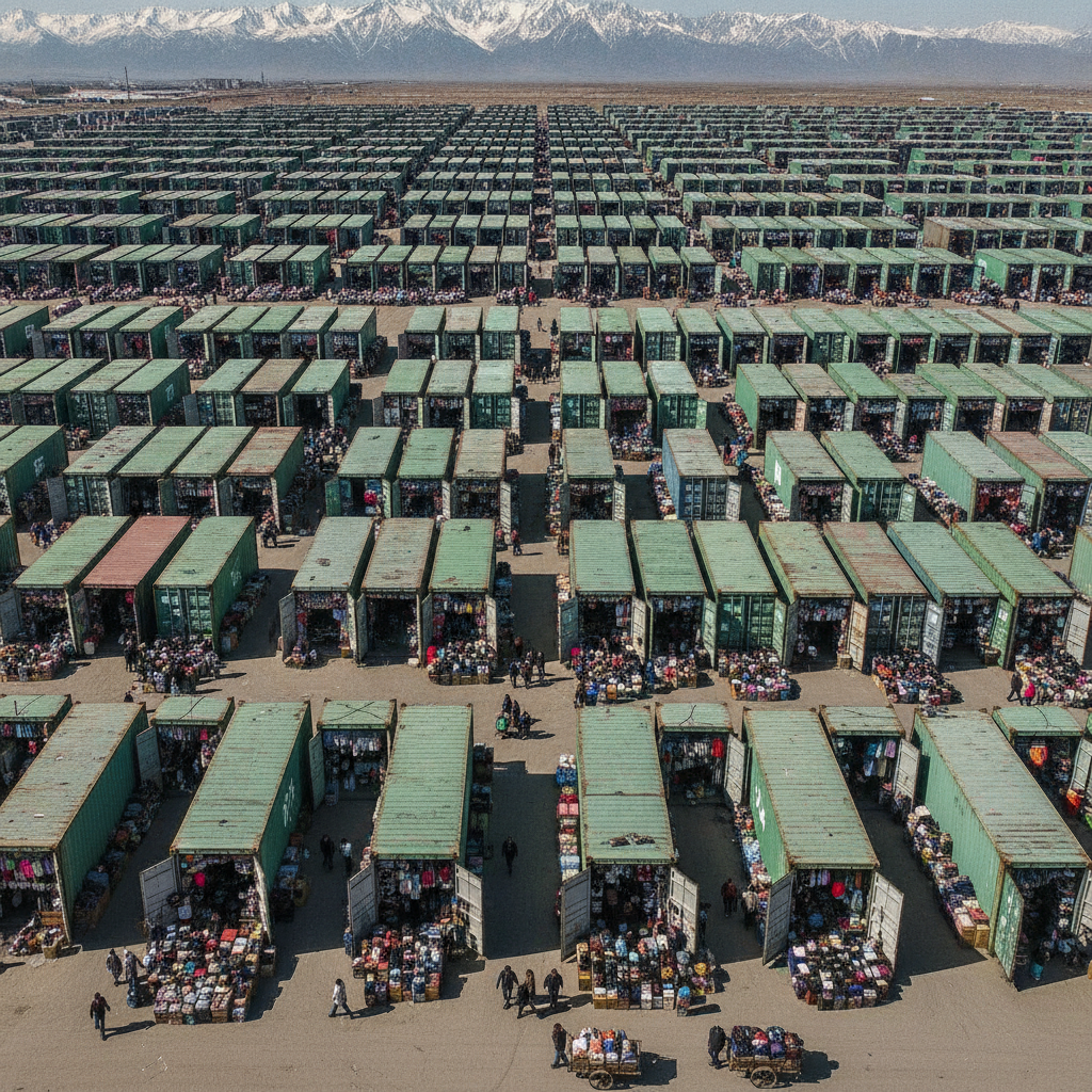 The Dordoi Bazaar 30,000 Container Stalls Handling USD 3-5 Billion Annually, Kyrgyz Yenisei Khaganate Briefly the Largest Turkic State in 840 CE & the CKU Railway Planned Since the 1990s Still Unbuilt