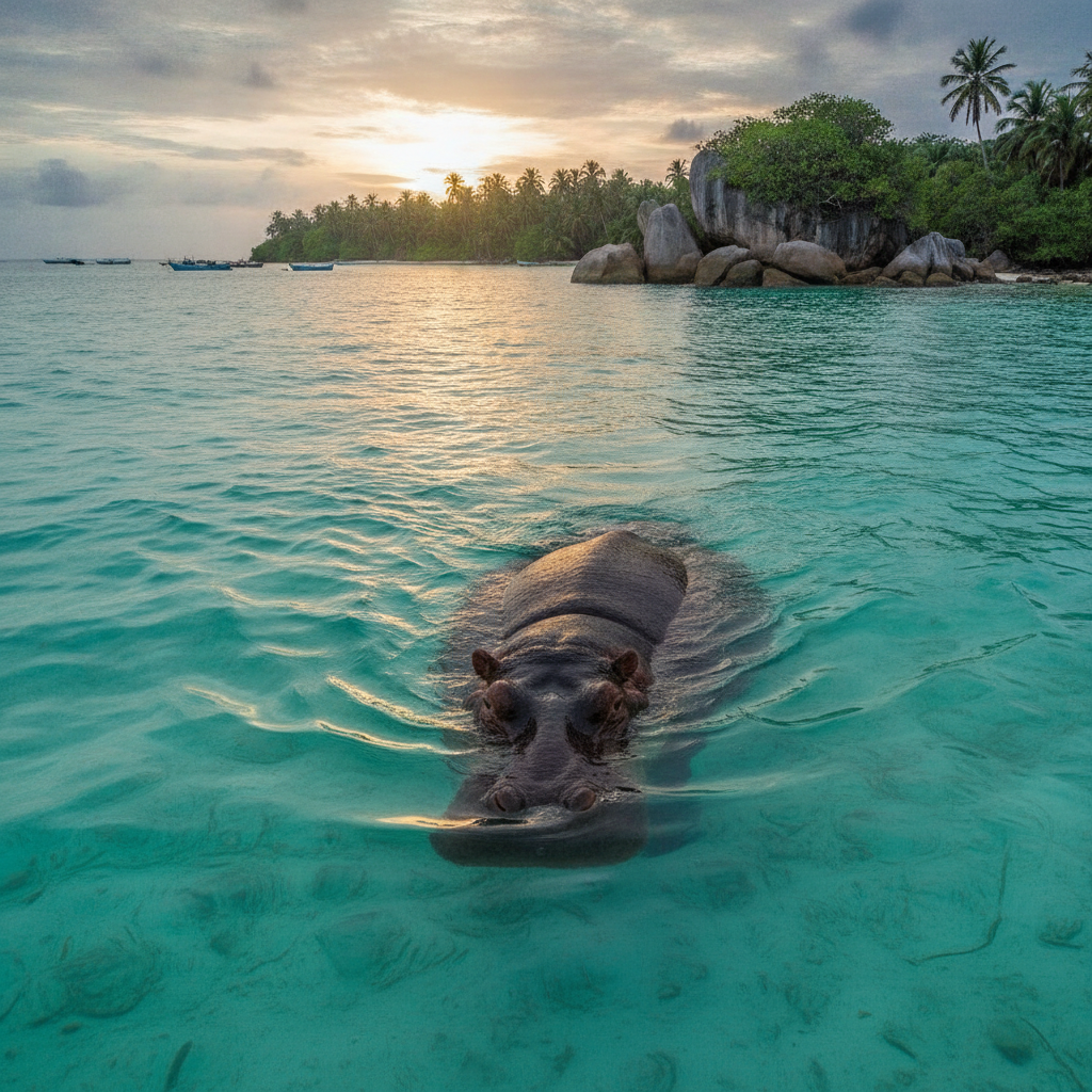 Orango's Marine Hippos: The World's Only Salt-Water Hippopotami