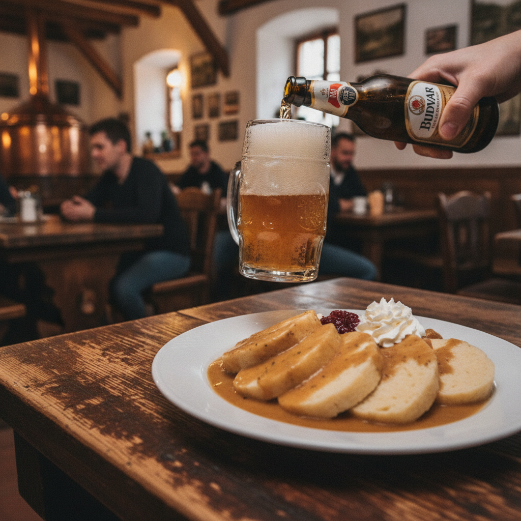Český Krumlov's Food & Beer: Svíčková, Budvar from the Source & Castle Brewery
