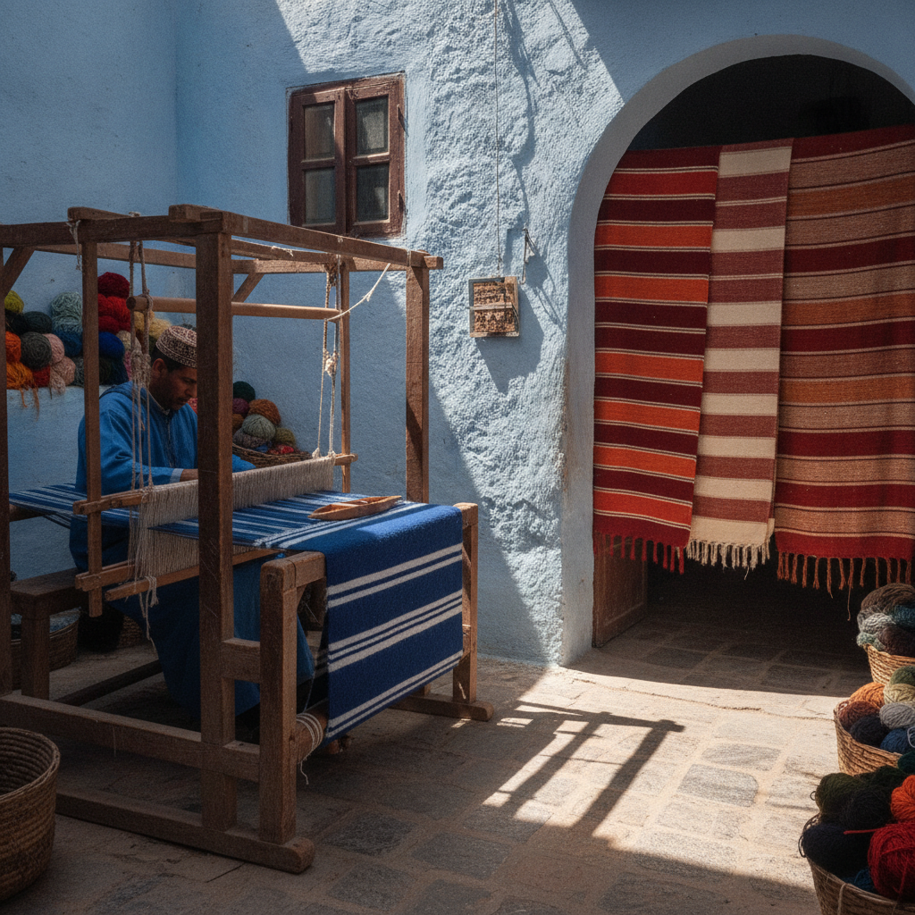 Chefchaouen Craft Shopping: The Wool Weaving Tradition, the Chefchaouen Djellaba, the Striped Wool Blanket, the Kif Sebsi Pipe, the Medina Artisan Shops, and the Authentic vs Tourist Craft
