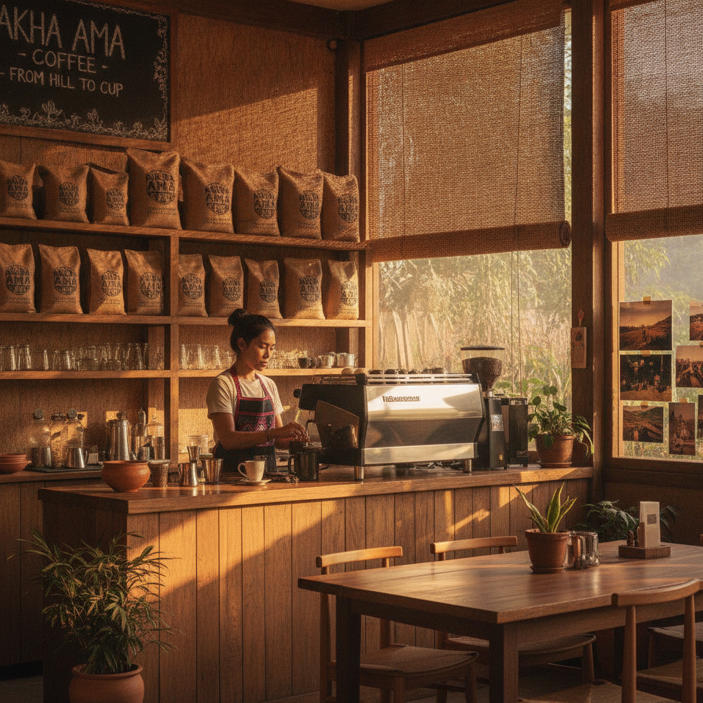 Chiang Mai's Layers: Akha Ama Coffee from Hill Tribe Farms, MAIIAM Contemporary Art & Shan-Myanmar Deep Roots