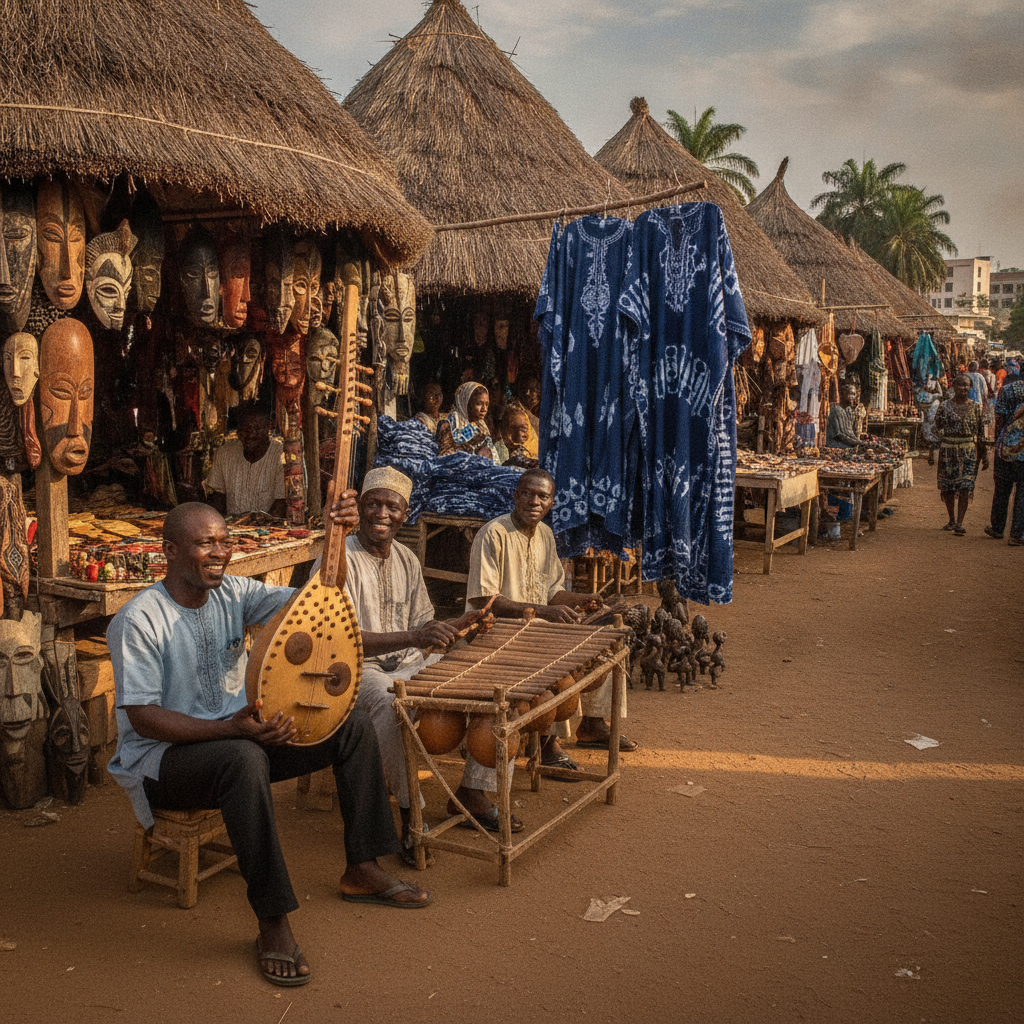 Conakry Artisan Market: Kora, Mandinka Crafts & Guinean Arts