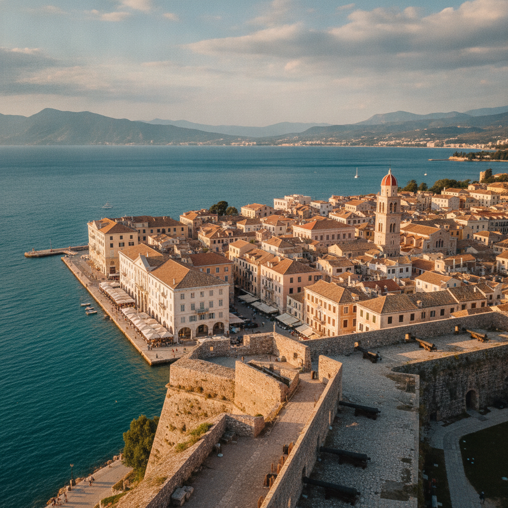 Corfu: UNESCO Venetian Old Town, the Liston Arcaded Promenade, Paleokastritsa Perfect Bays, the Achilleion Imperial Palace, British Cricket on the Spianada, and the Venetian Sofrito Cuisine