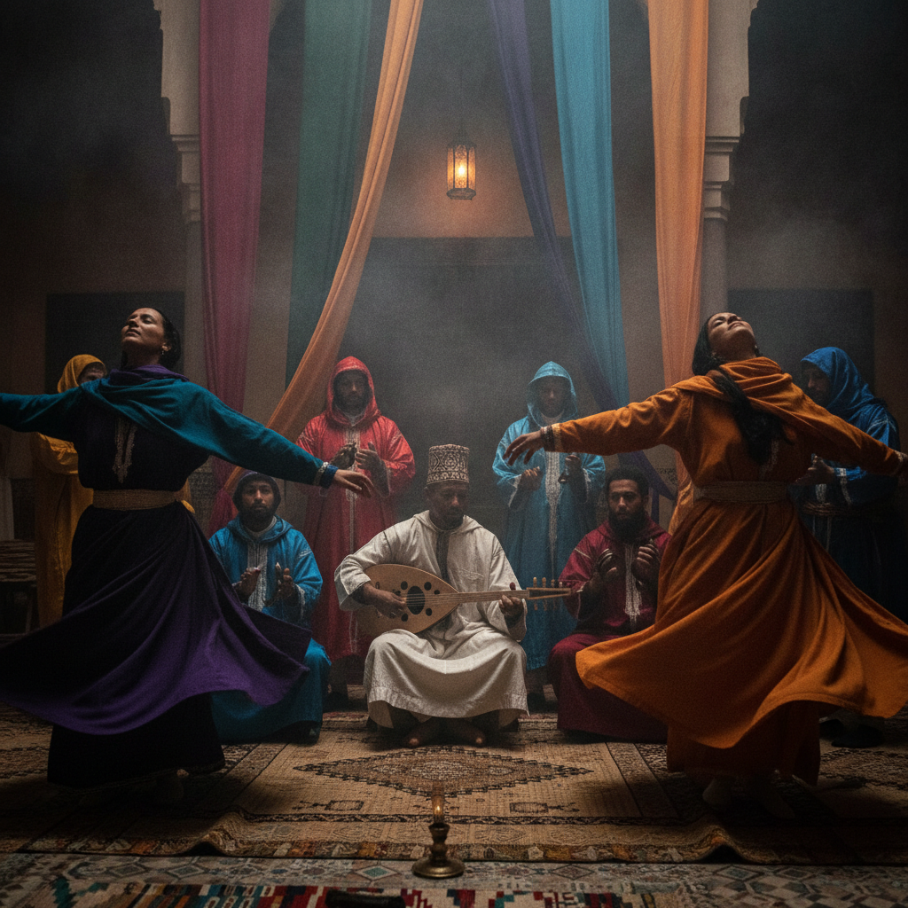 Essaouira Gnawa Deep Dive: The Lila Healing Ceremony, the Guembri Instrument, the Ma Allim Master Musician, the World Music Fusion, and the Gnawa Spiritual Philosophy
